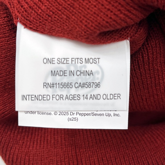 NWT Dr. Pepper Cuffed Beanie - Picture 5 of 8